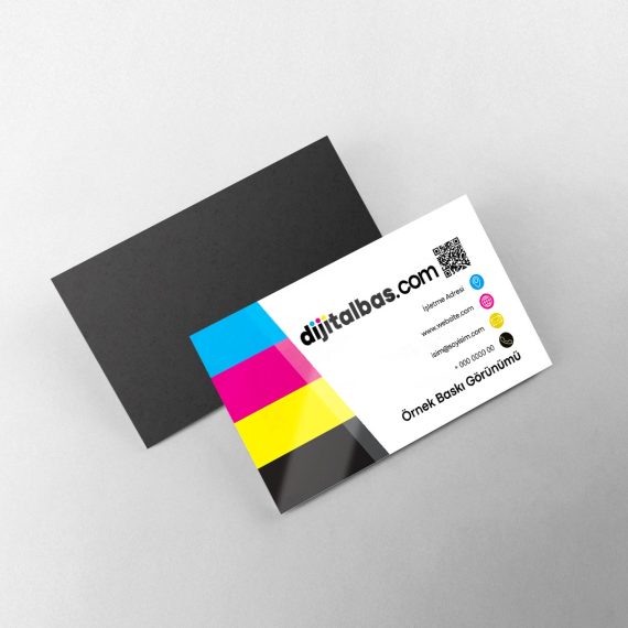 250 GR Amerika Bristol Parlak Selefon Kartvizit Baskı